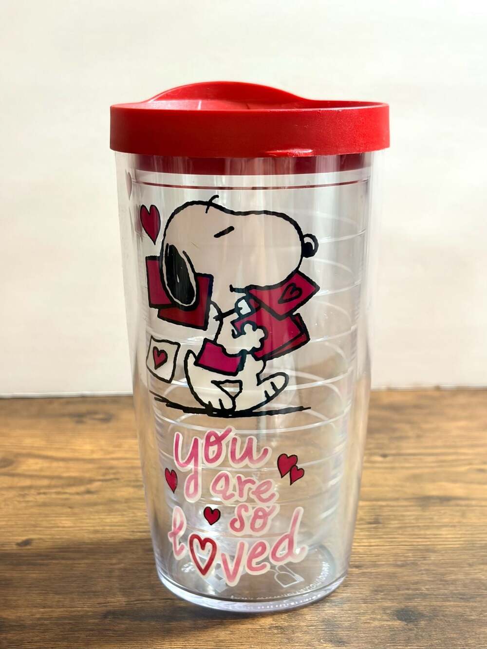Tervis Peanuts Snoopy Valentine's Day 'You Are So Loved' 16oz Insulated Tumbler